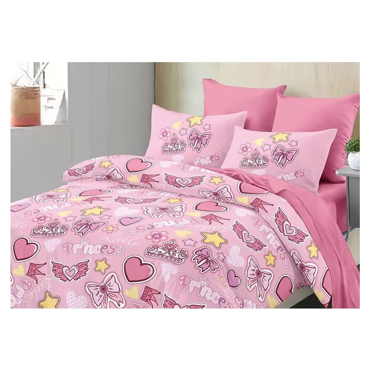 COMPRAPO - Cubrecama Quilt Infantil Liviano 1.5 Pza. Mod Princess + Funda