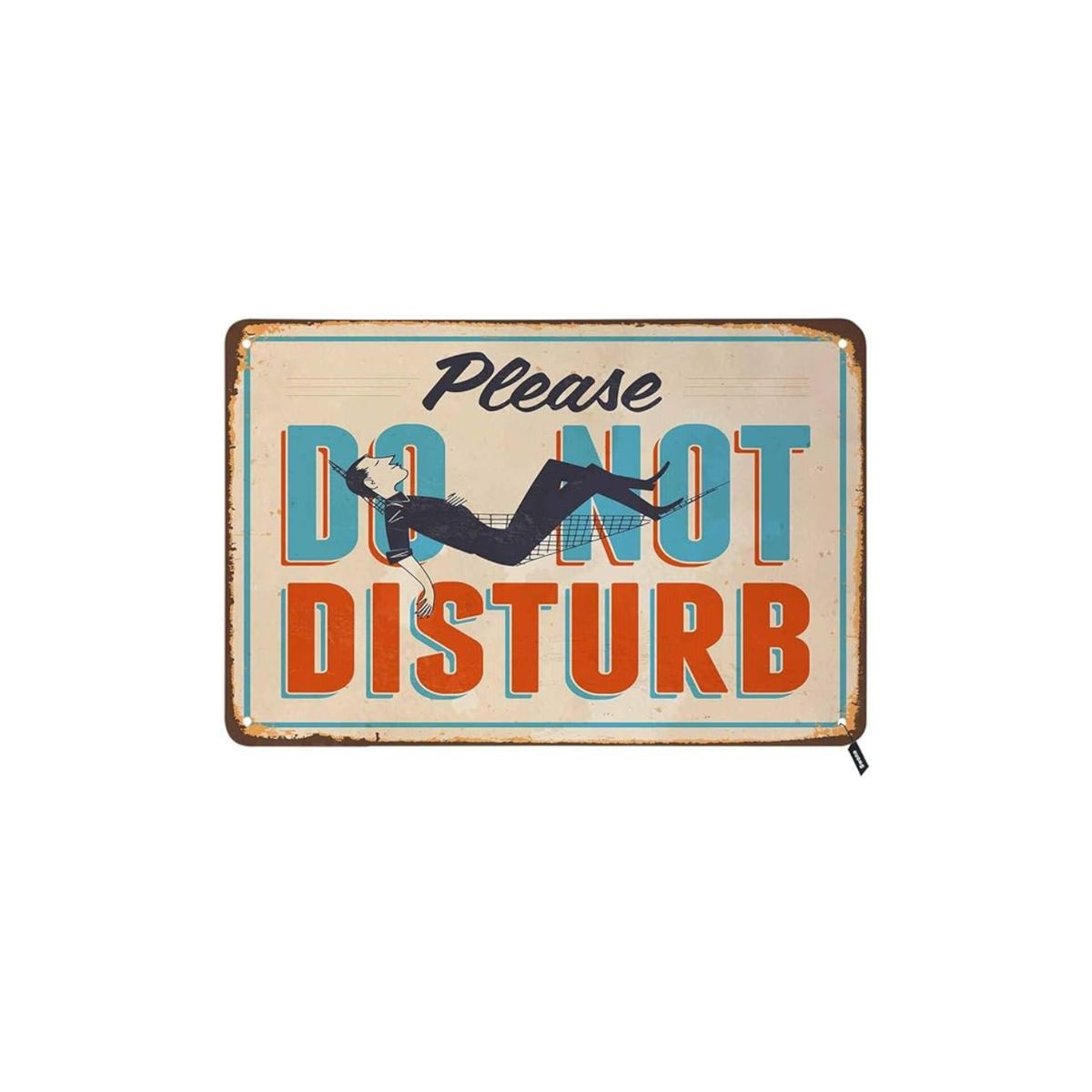 GENERICO - Cuadro metálico Do Not Disturb 20x30cm Vintage