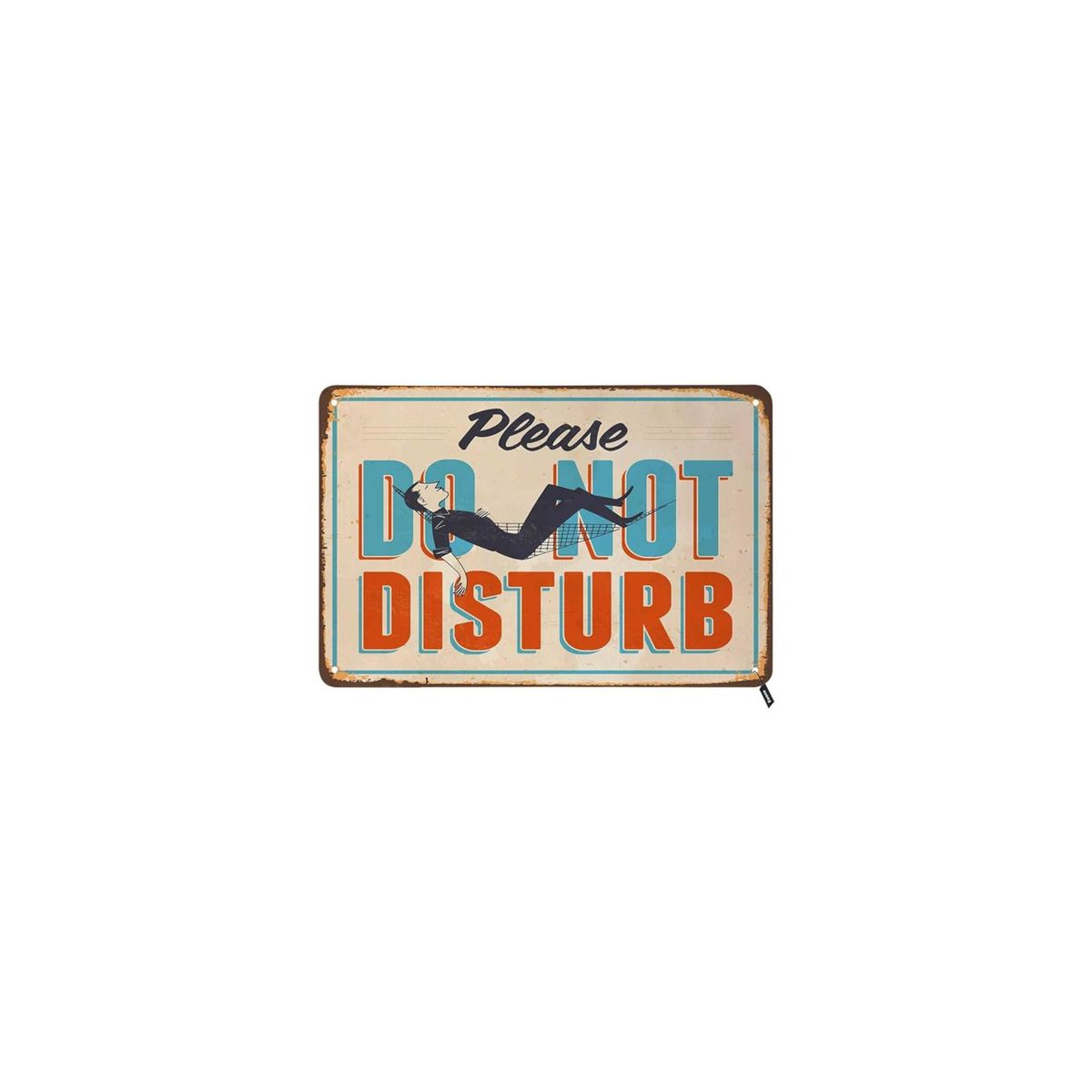 GENERICO - Cuadro metálico Do Not Disturb 20x30cm Vintage