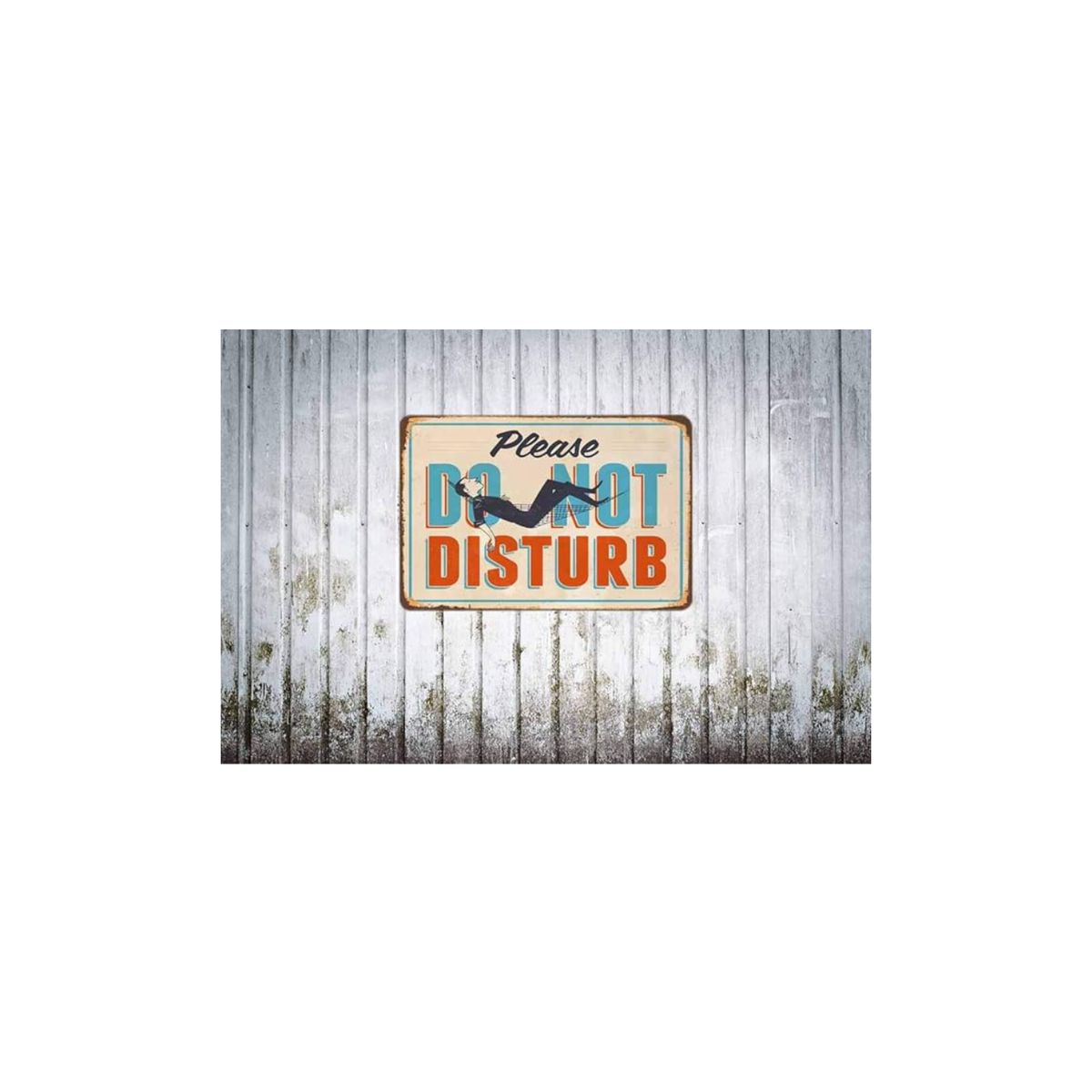 GENERICO - Cuadro metálico Do Not Disturb 20x30cm Vintage