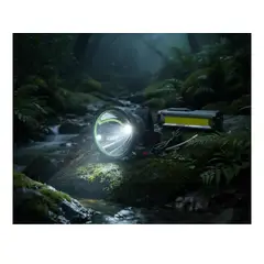IRM - Linterna Foco Led Caza 1800 Watts Largo Alcance Gcs Azul Recargable Pesca Camping FIGOIMPORT