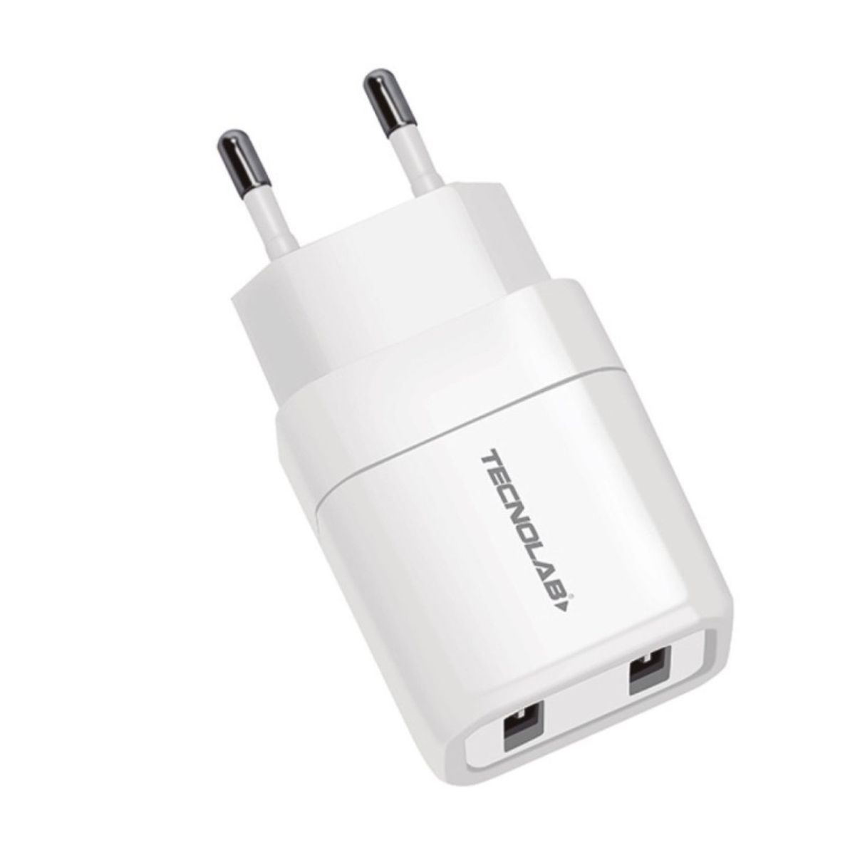 TECNOLAB - Cargador Dual USB 12W + Cable Micro USB Certificado SEC - PS