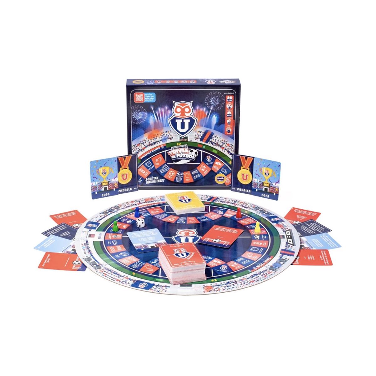DACTIC - Juego de Mesa Trivia de Fútbol Universidad de Chile Dactic