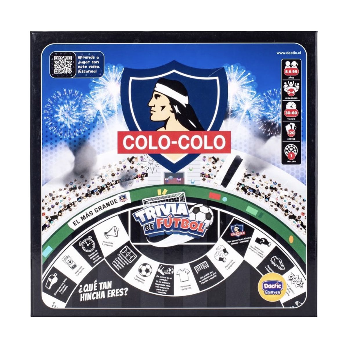 DACTIC - Juego de Mesa Trivia de Fútbol Colo Colo Dactic