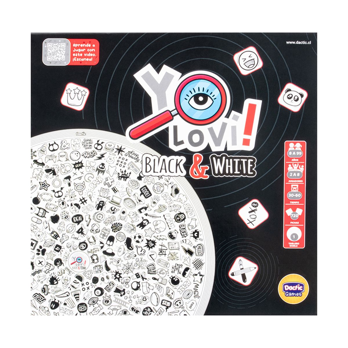 DACTIC - Juego de Mesa Yo lo Vi Black & White Dactic
