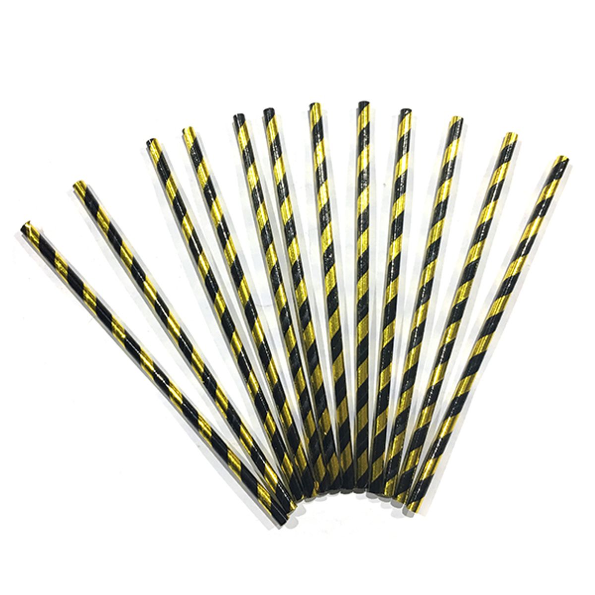 GENERICO - BOMBILLA POLIPAPEL DORADONEGRO X12 PCS X1 UNI