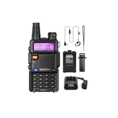 BAOFENG - Walkie Talkie Largo Alcance Bf Uv-5r Figo Import Frecuencia Doble Banda 136-174mhz/400-520mhz 128 Canales Negro