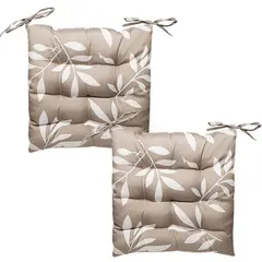 BOHEMIK - Pack de 2 Cojines para silla 40 cm x 40 cm Prado Beige