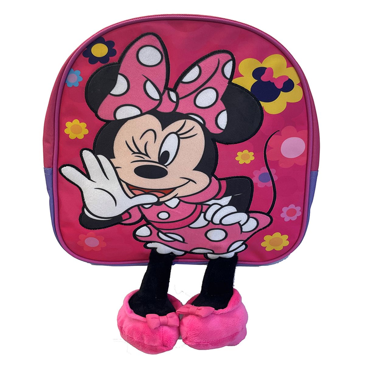 MINNIE - Mochila Infantil Con Patitas Minnie Mouse Escolar Rosa 3d
