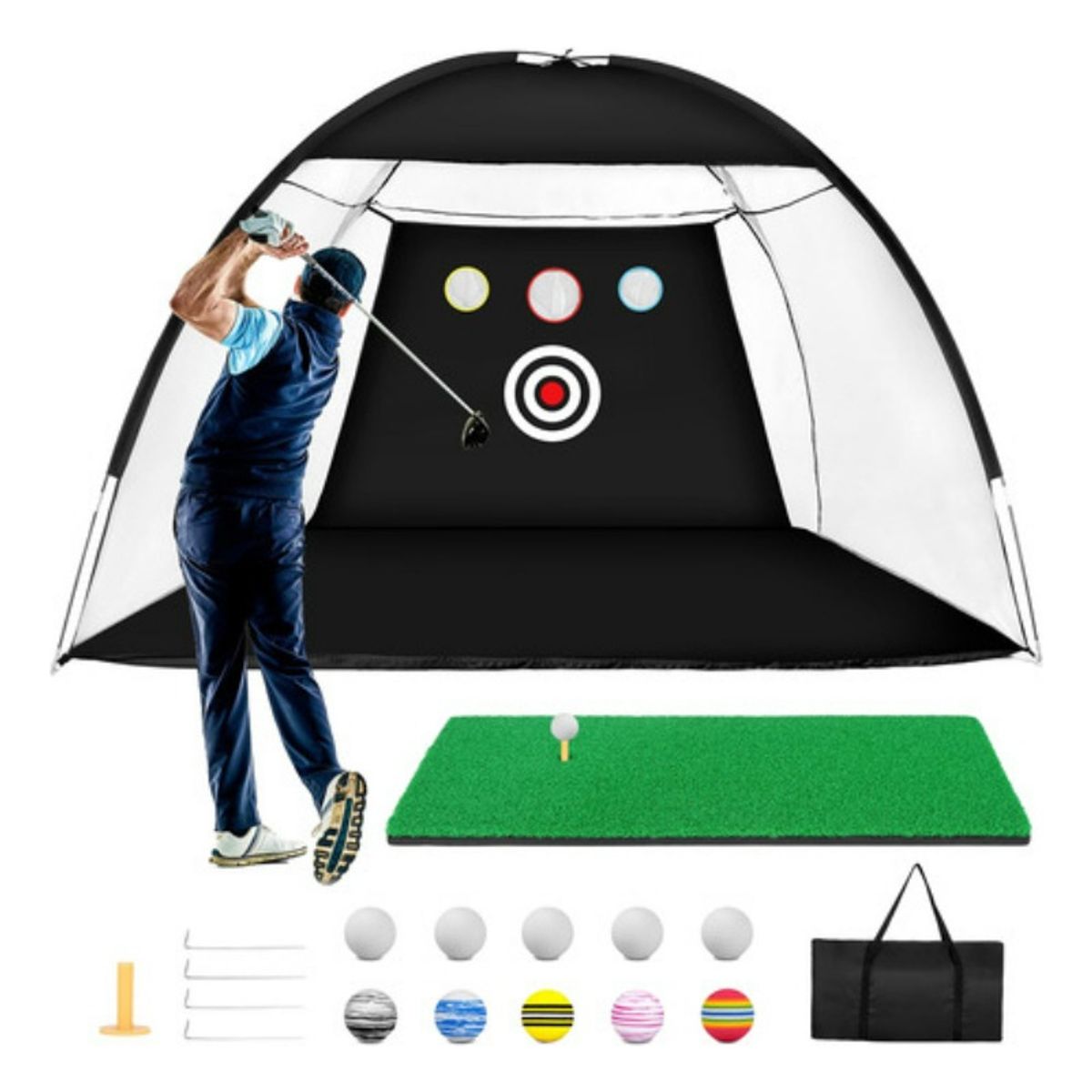 EASY FIT - Red De Malla De Nailon Plegable Para Entrenamiento De Golf