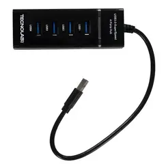 TECNOLAB - Hub USB 4 Puertos SuperSpeed 5Gbps con LED - SC