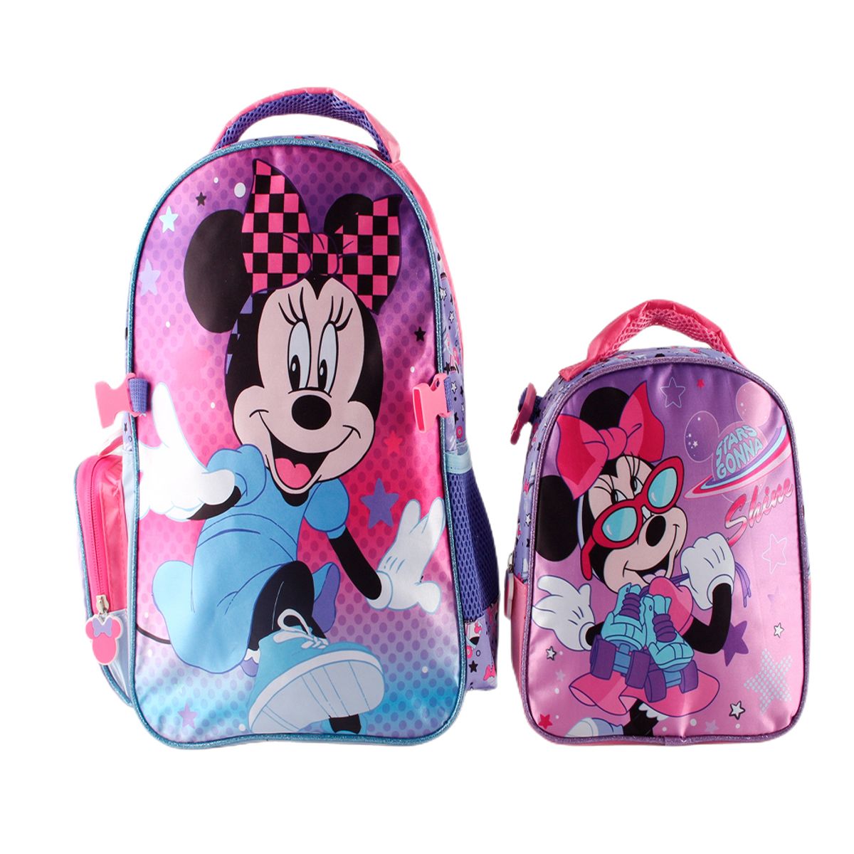 MINNIE - Mochila Minnie Mouse Set Con Lonchera Rosa