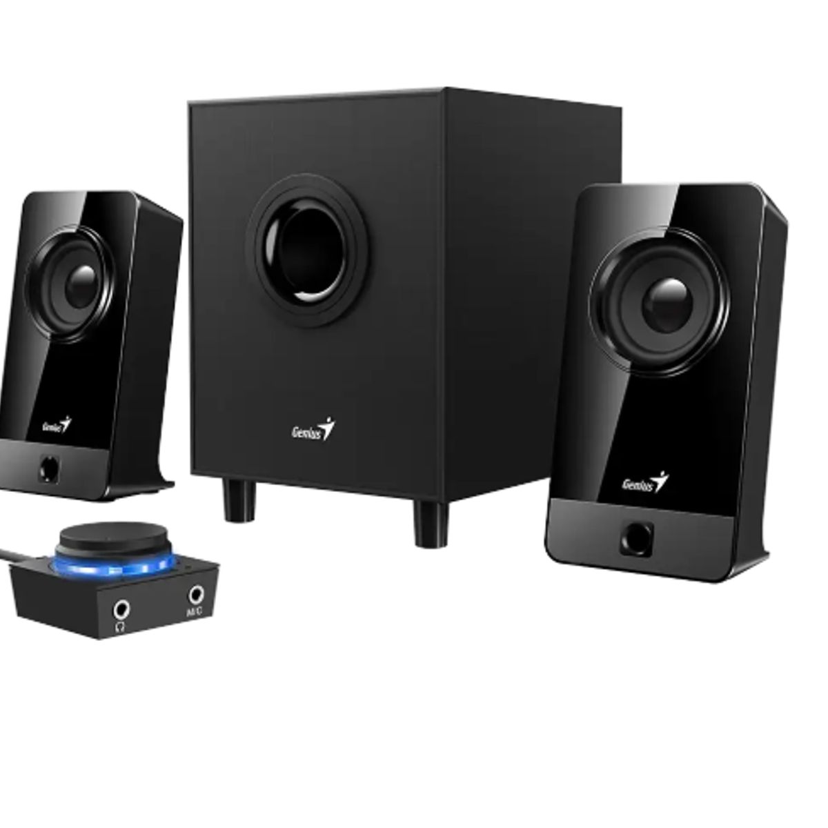 GENIUS - Parlantes Genius Sw-21 300x Con Potencia 10w Color Negro