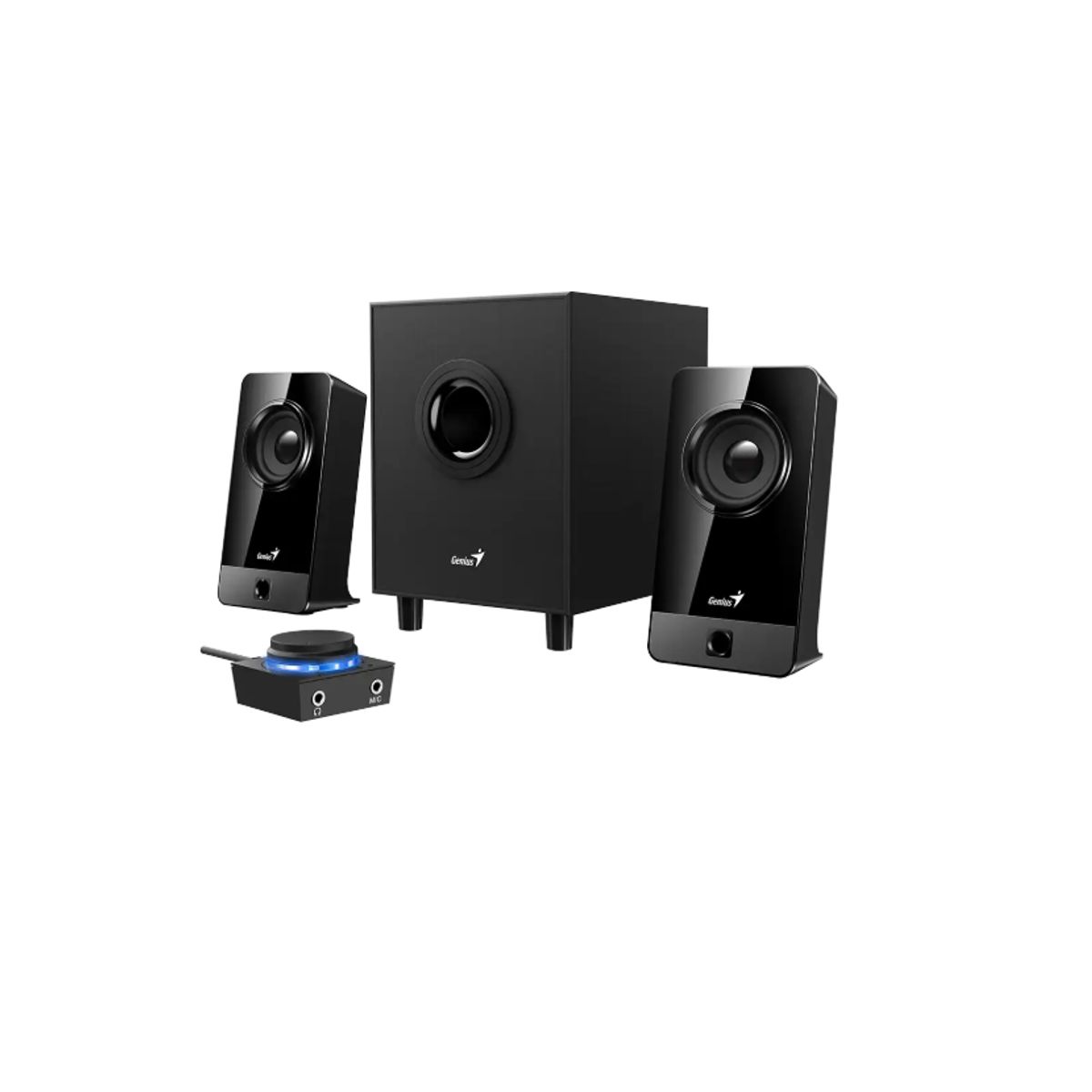 GENIUS - Parlantes Genius Sw-21 300x Con Potencia 10w Color Negro
