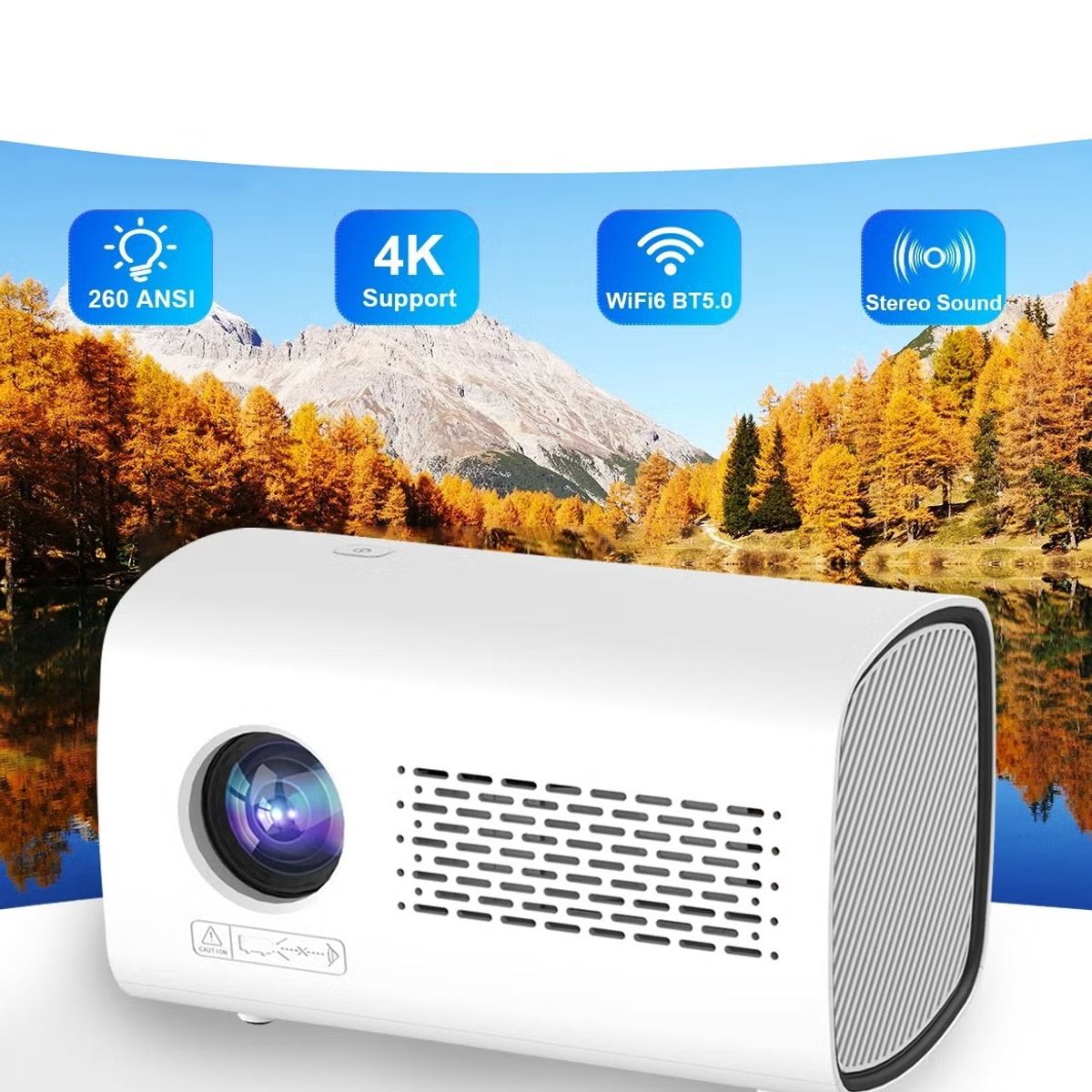 BLUEDREAMER - Proyector Profesional 4k Android Wifi Full Hd 1080p