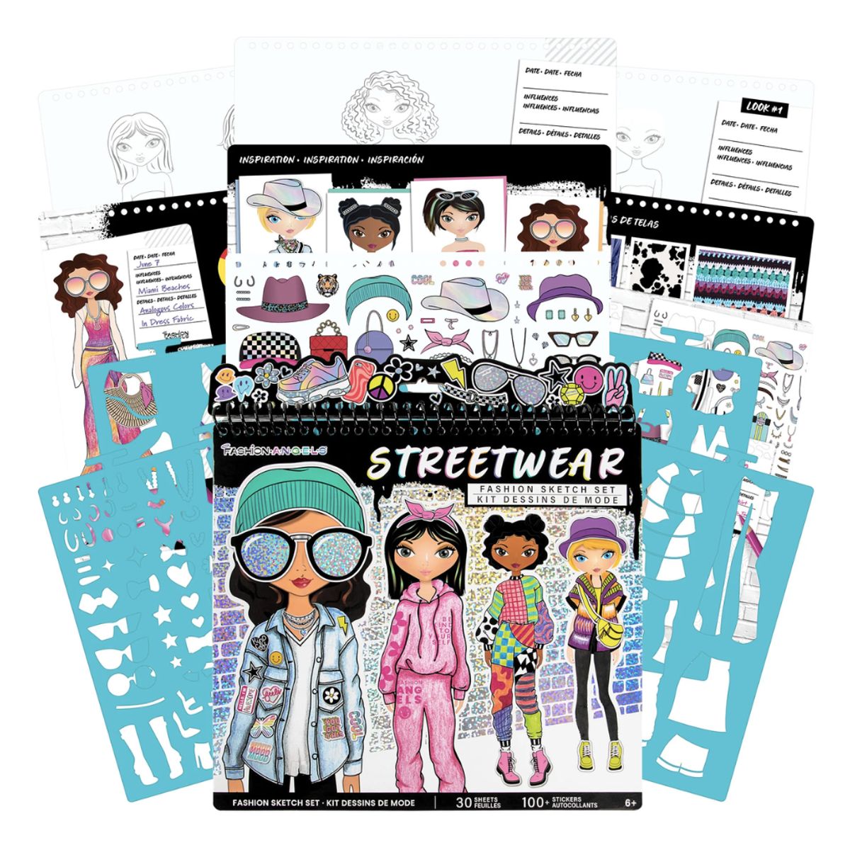 FASHION ANGELS - Cuaderno Libreta Diseñar Moda Streetwear Fashion Angels