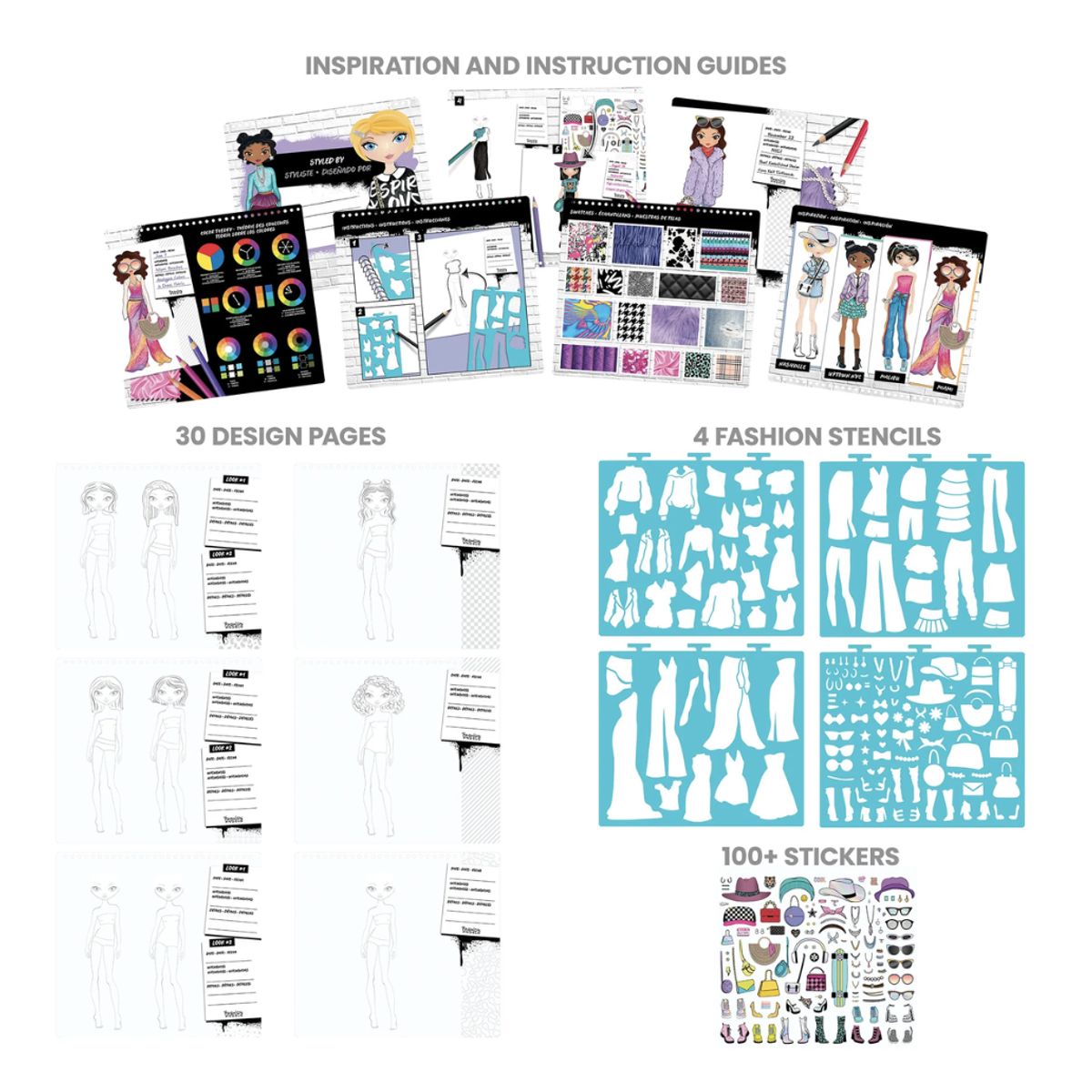 FASHION ANGELS - Cuaderno Libreta Diseñar Moda Streetwear Fashion Angels