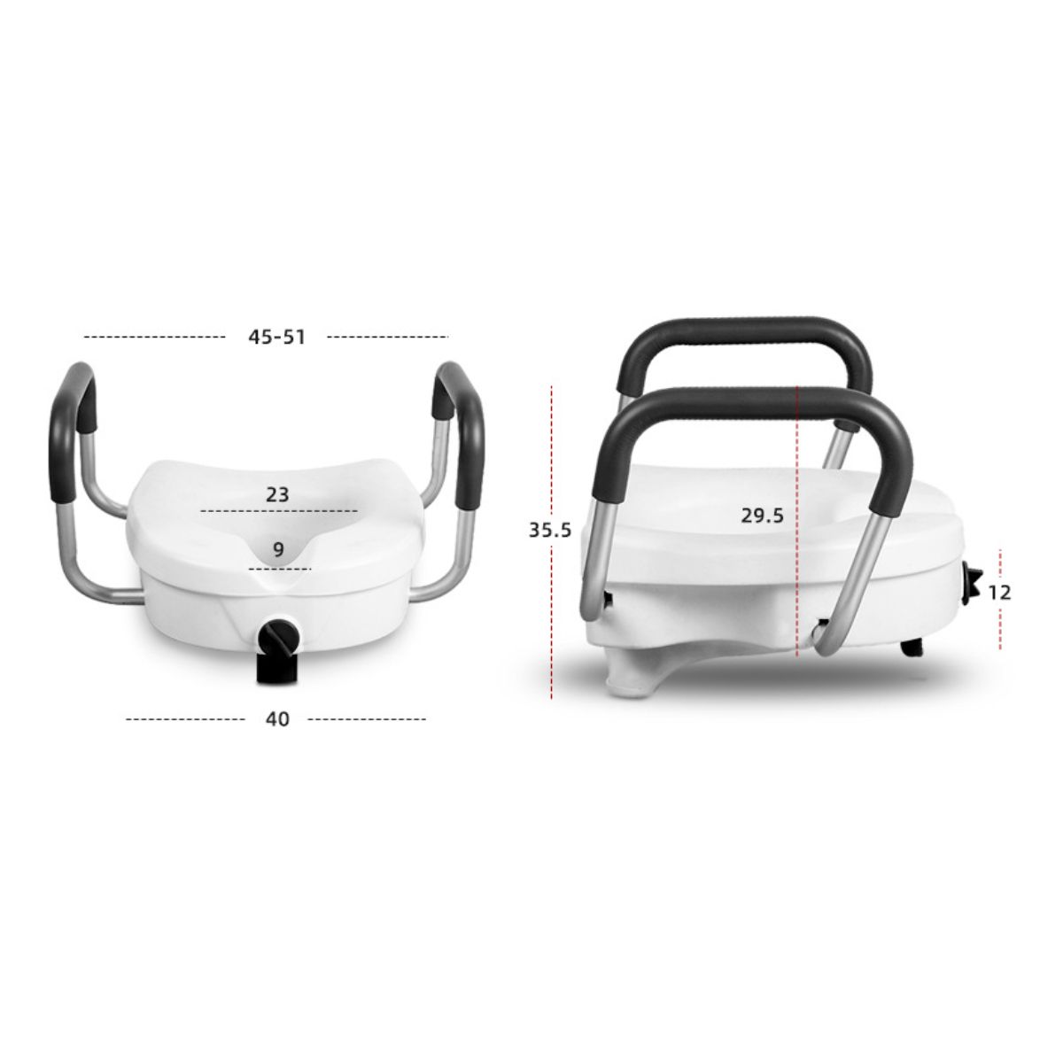 KINDA NICE - Asiento Elevador Para Baño Seguro Y Cómodo