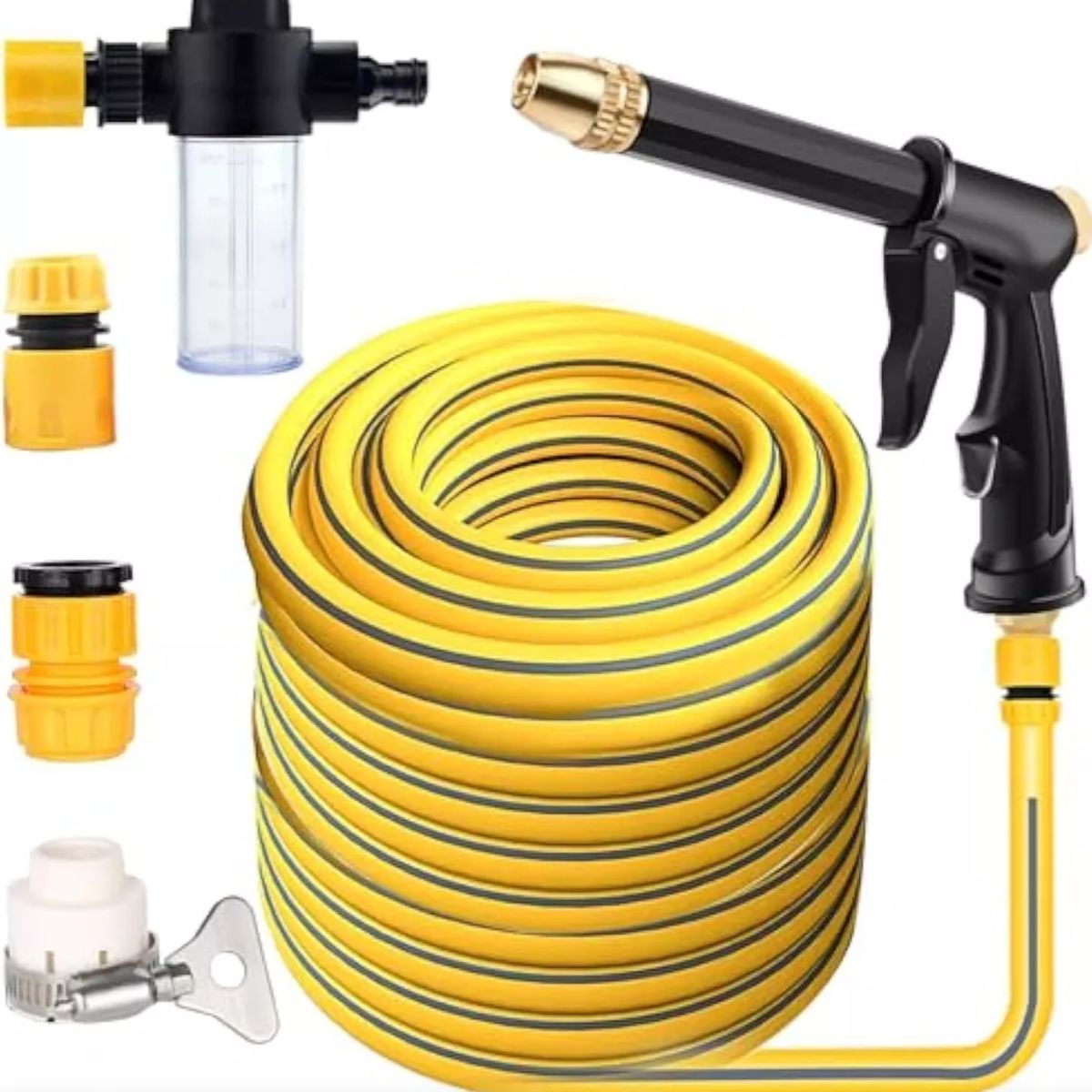 KINDA NICE - Pistola De Lavado Alta Presión Port+ 25 Mts Manguera Accesor