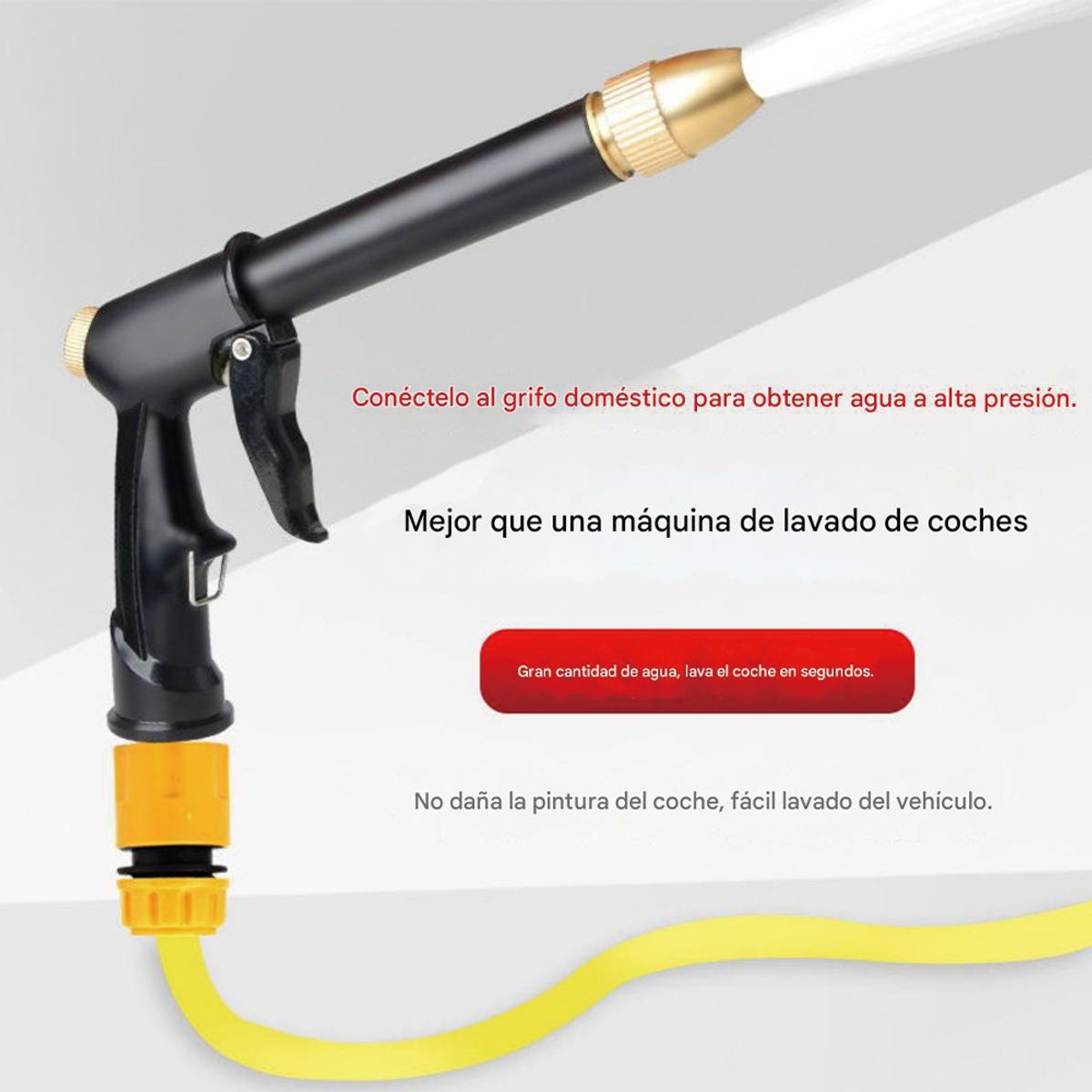 KINDA NICE - Pistola De Lavado Alta Presión Port+ 25 Mts Manguera Accesor