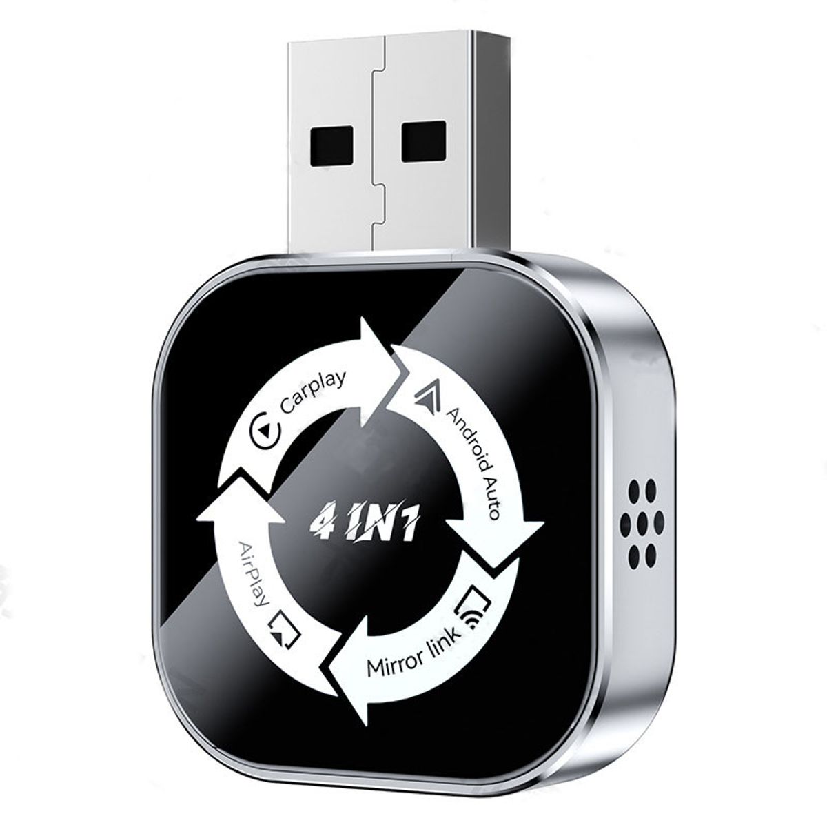 PUREPOWER - Adaptador 4 en1 CarPlay Inalámbrico 2026 para iPhone/Android - Espejo Pantalla Coche, Conexión Auto