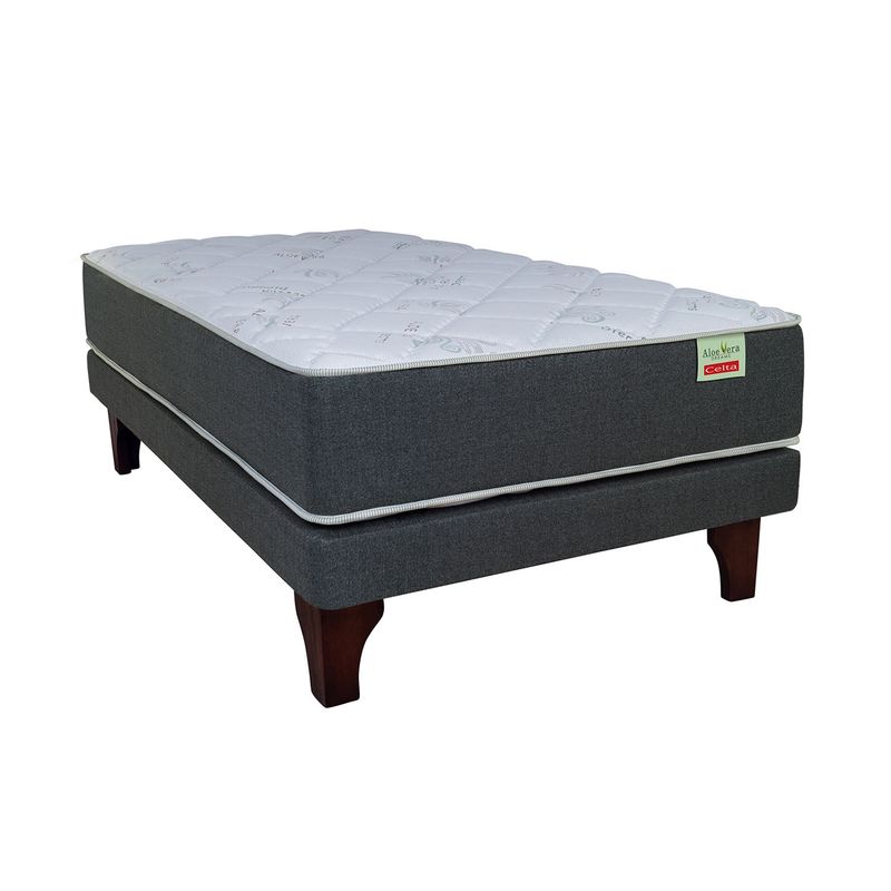 CELTA - Cama Europea Aloe Vera 1 plaza x 2 mt.