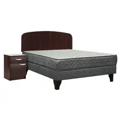 CELTA - Cama Europea Apolo Black + Set Cordoba Full 1 Velador
