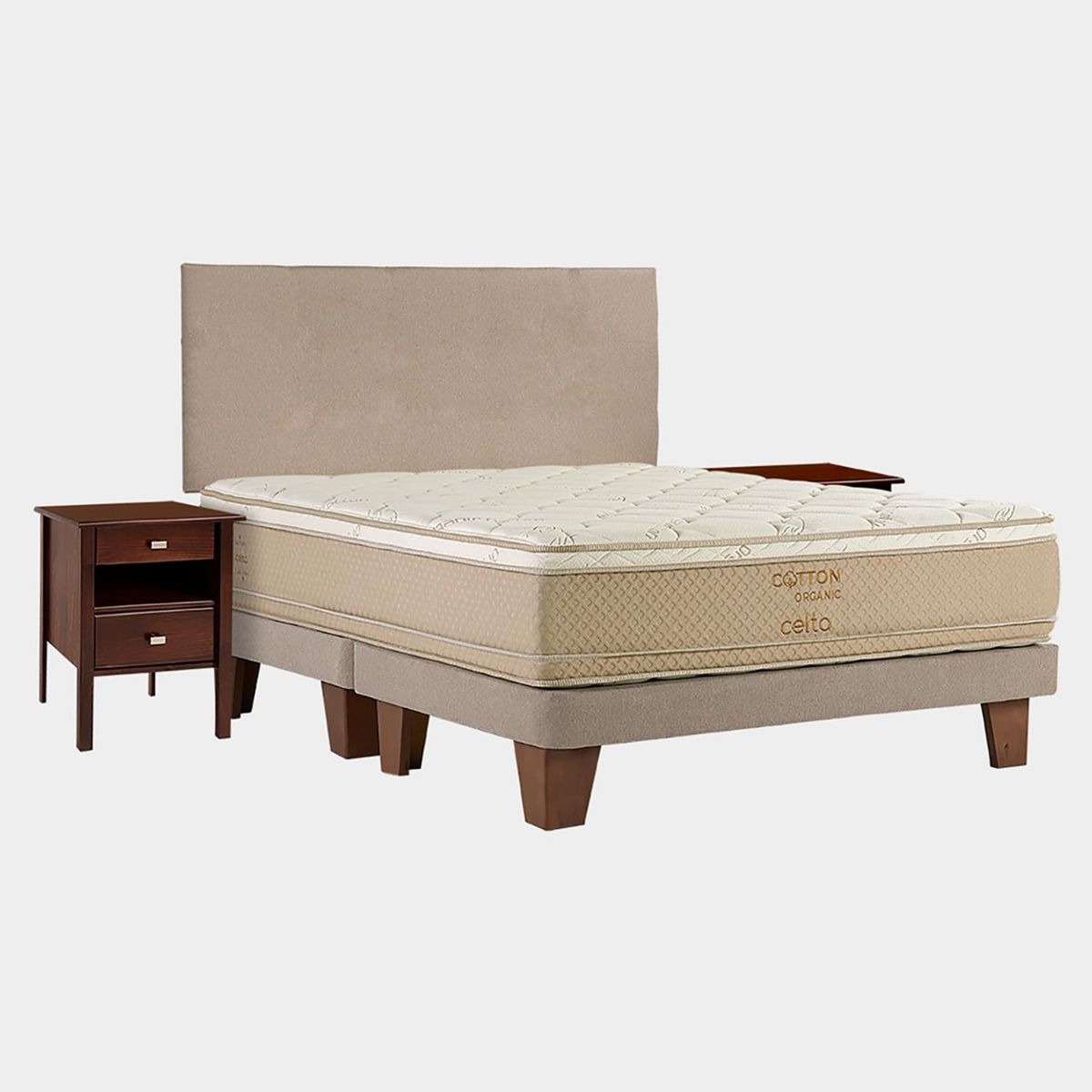 CELTA - Cama Europea Organic Cotton + Set Aragon King Celta