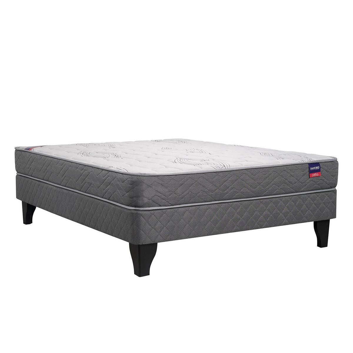 CELTA - Cama Europea Danubio 2 Plazas X 1.90Mt Base Normal Celta
