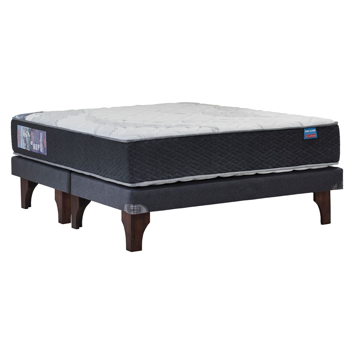 CELTA - Cama Europea Mont Blanc 2 plazas x 2 mt. Base Dividida Celta