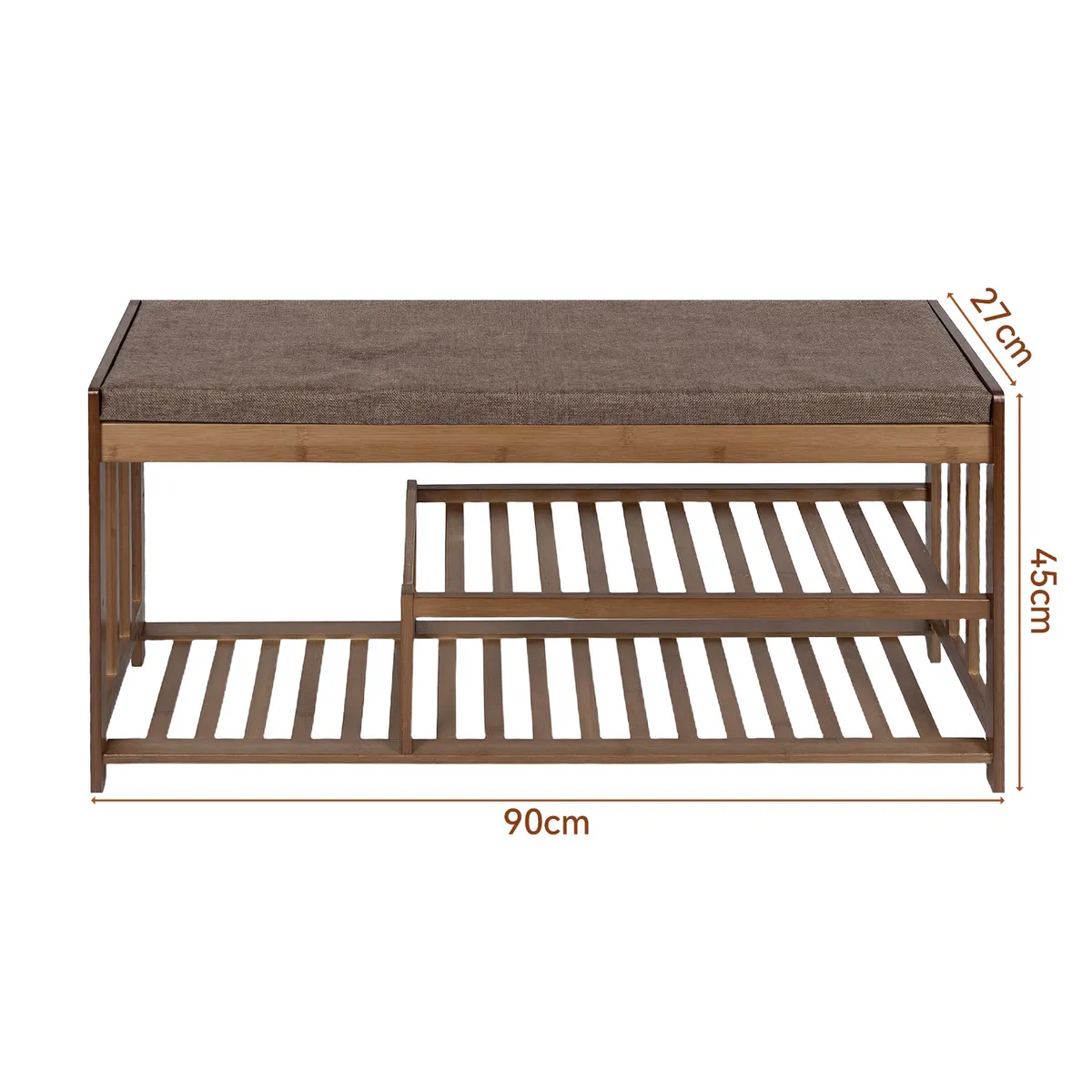 ROHE - Zapatero Organizador Banca Probador Bambú 90x27x45cm