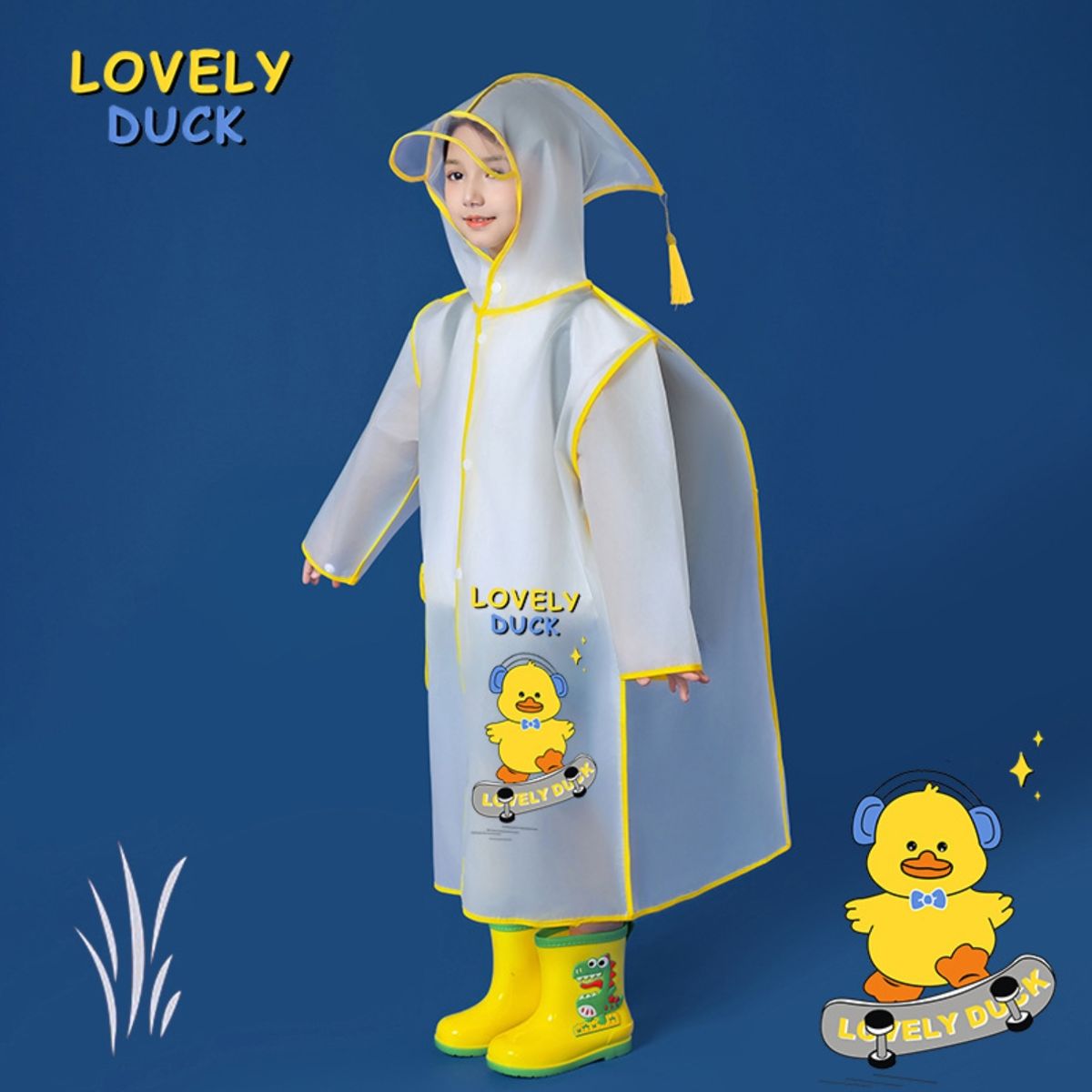 ATURE - Poncho Niño Capa Impermeable Portátil Lluvia Viento Animados