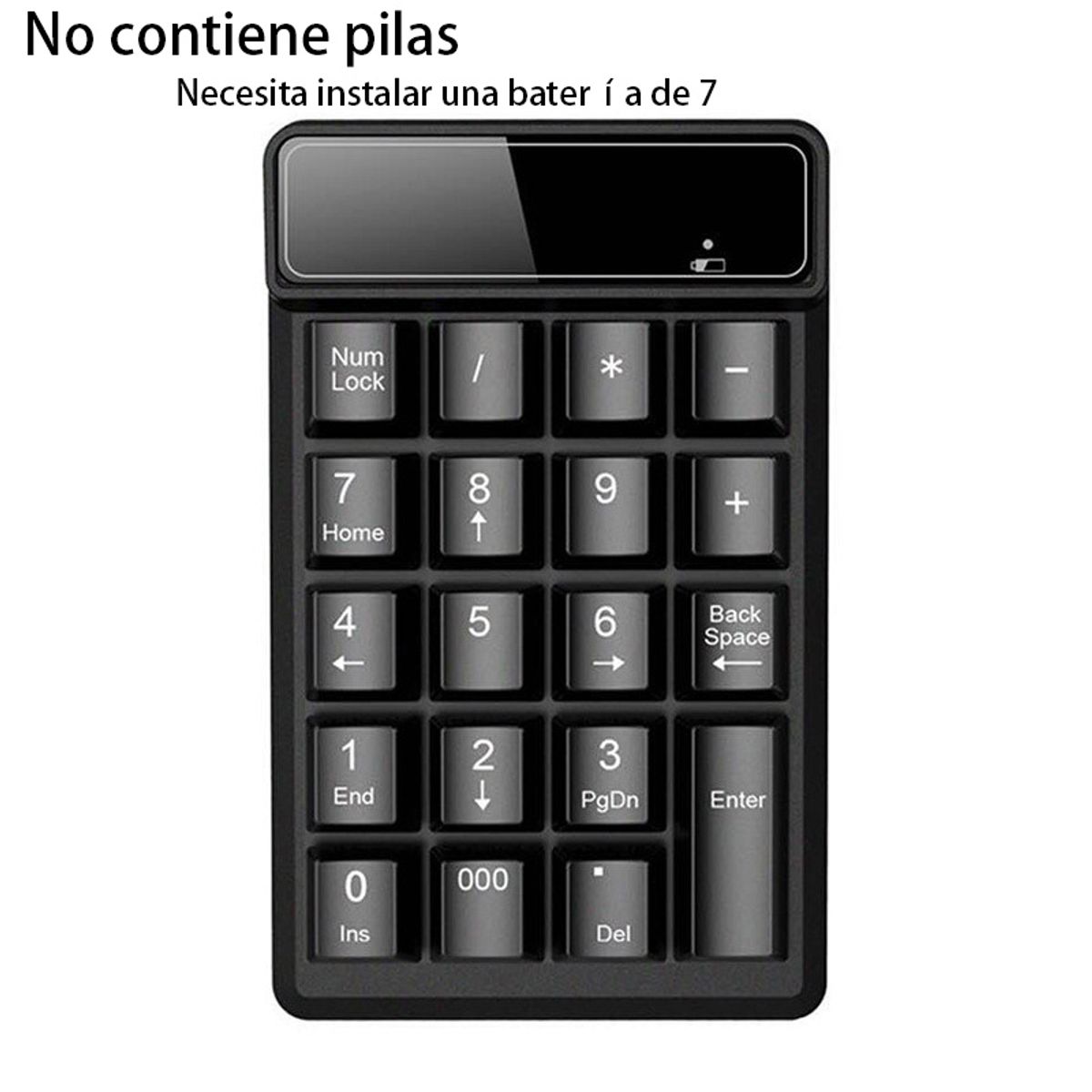 GENERICO - Teclado Numérico Bluetooth Mini Universal Inalámbrico y Portátil