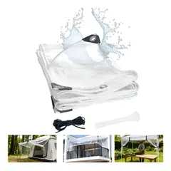 ATURE - Cortina Pvc Roller Cierre De Terraza Transparente 3m × 2m