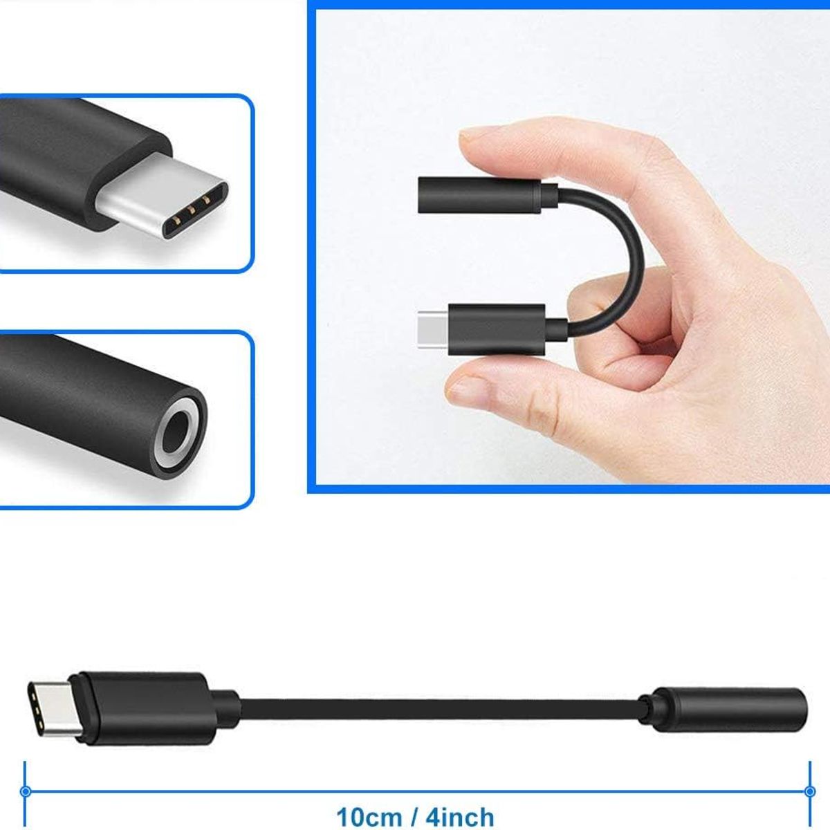 GENERICO - Adaptador de Audio USB-C a 35mm AUX para Samsung