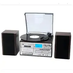 U BUY - Tornamesa Bluetooth Con Cd Y Cassette + Parlantes Externos