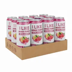 GENERICO - PACK X12 JUGO NATURAL + COLAGENO LIMONADA FRAMBUESA 473ML - I LIKE