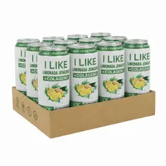 GENERICO - PACK X12 JUGO NATURAL + COLAGENO LIMONADA JENGIBRE 473ML - I LIKE