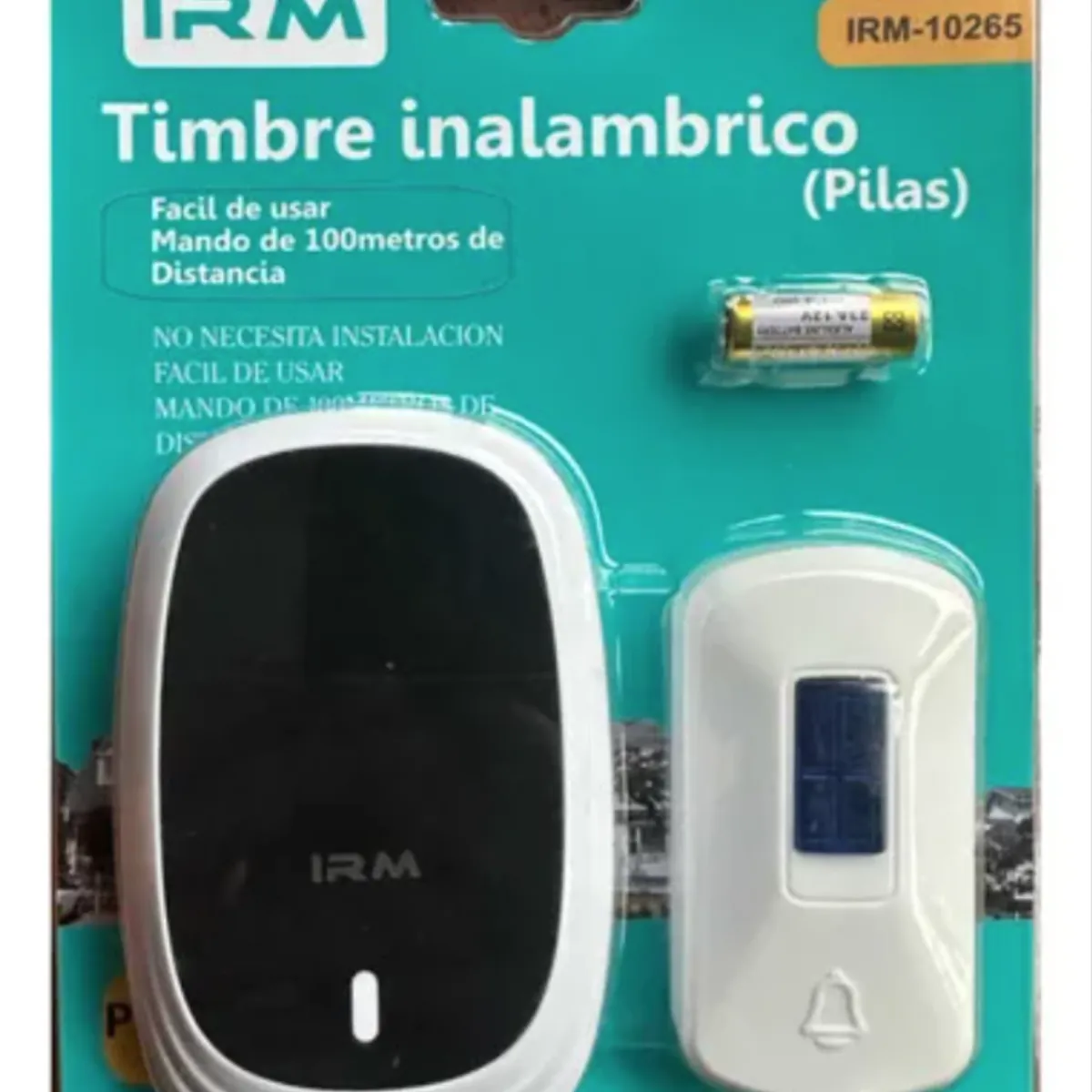 IRM - Timbre Inalámbrico Casa A Pila Mando A 100 Mts De Distancia