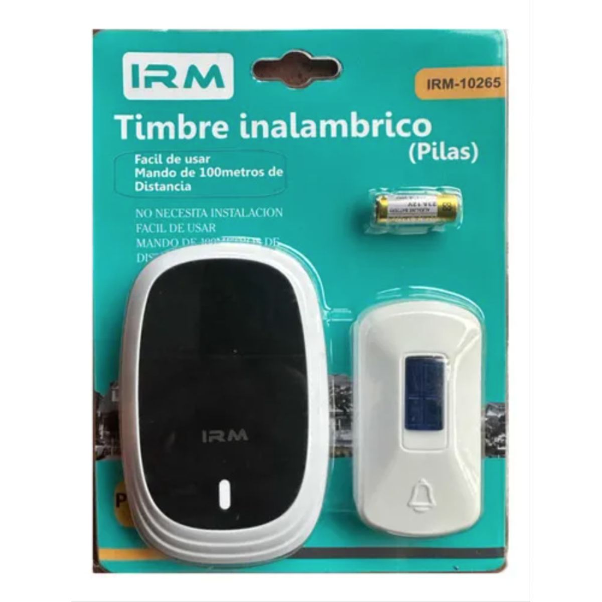IRM - Timbre Inalámbrico Casa A Pila Mando A 100 Mts De Distancia