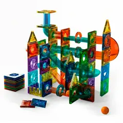 GENERICO - Bloques Magnéticos Pista Juguete De Niños 105 pzs Imanes - Multicolor