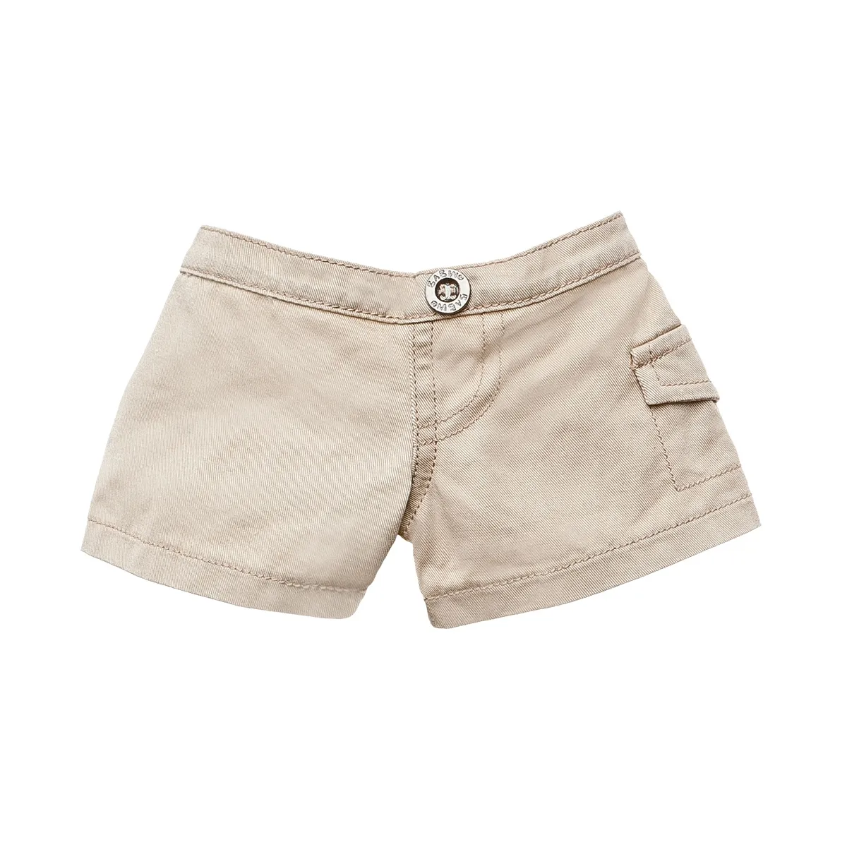 BUILD A BEAR - Pantalones cortos Build a Bear color khaki para peluche