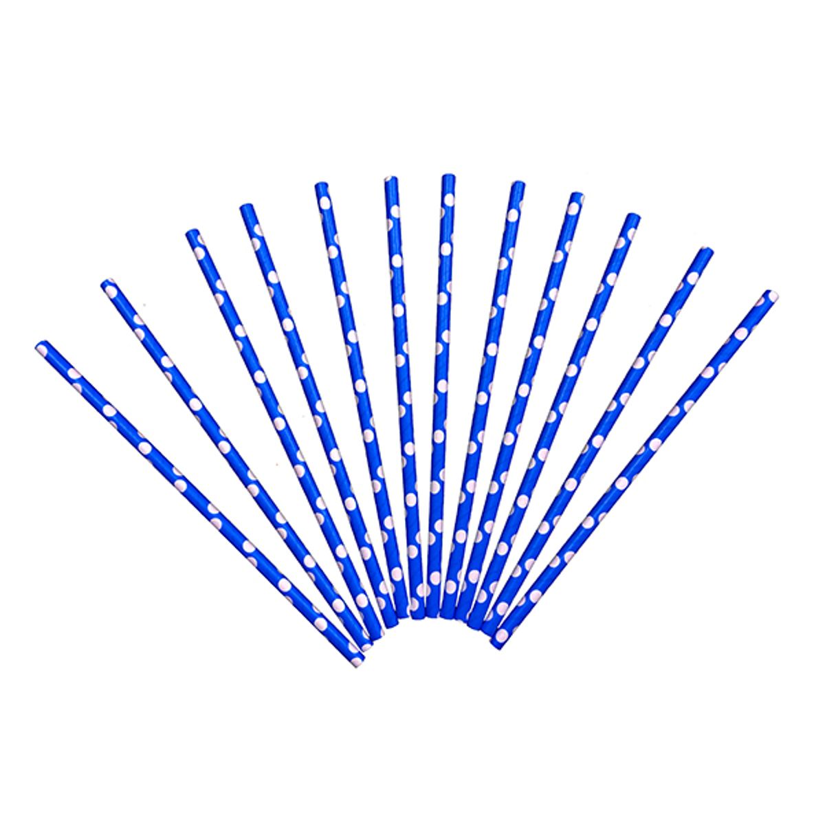 GENERICO - BOMBILLA POLIPAPEL POLKA AZUL X50 PCS X1 UNI