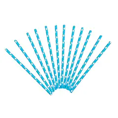 GENERICO - BOMBILLA POLIPAPEL POLKA CELESTE X50 PCS X1 UNI