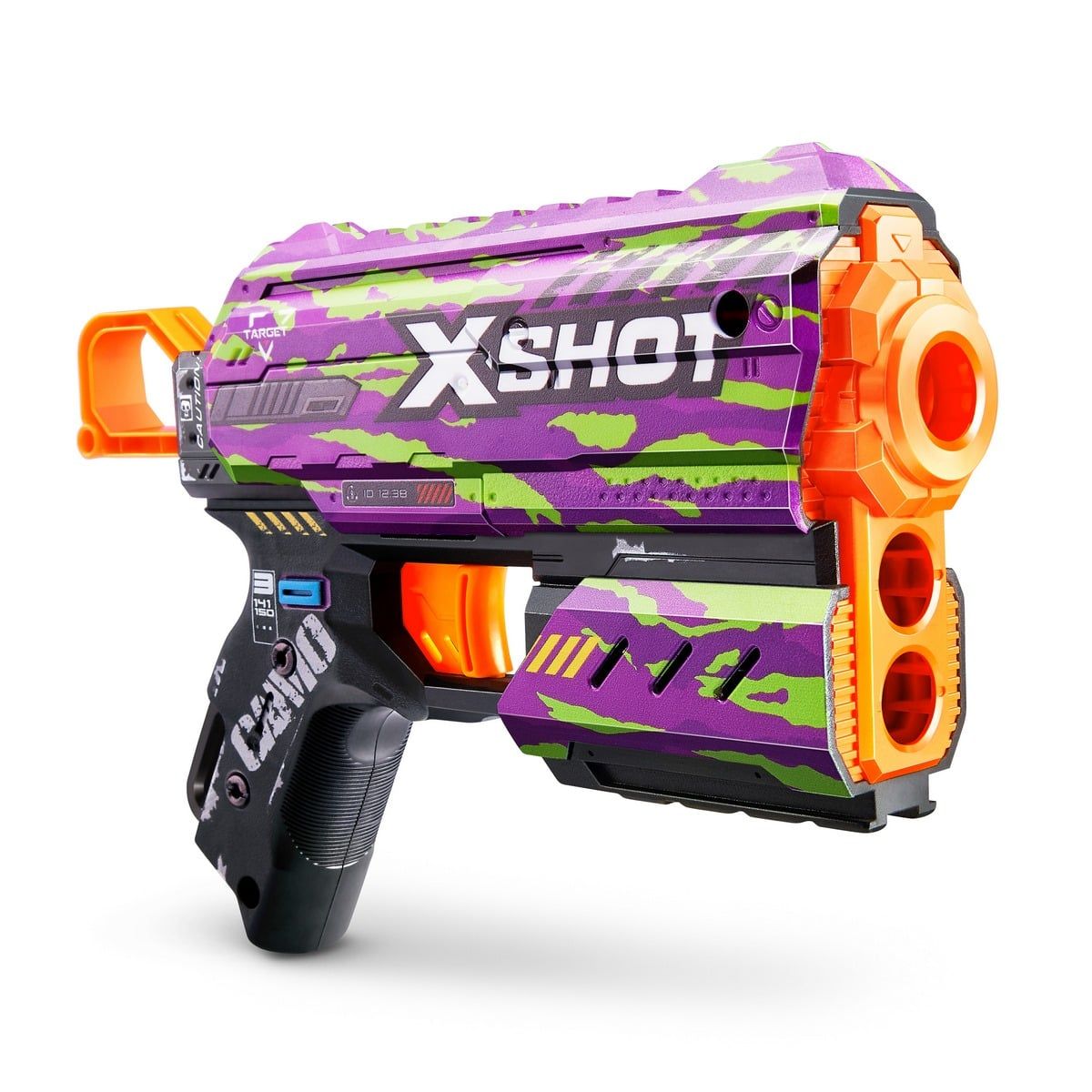 X-SHOT - Lanza Dardos Flux Skins Con 8 Dardos X-Shot - Crucifer