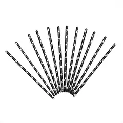 GENERICO - BOMBILLA POLIPAPEL POLKA NEGRO X50 PCS X1 UNI