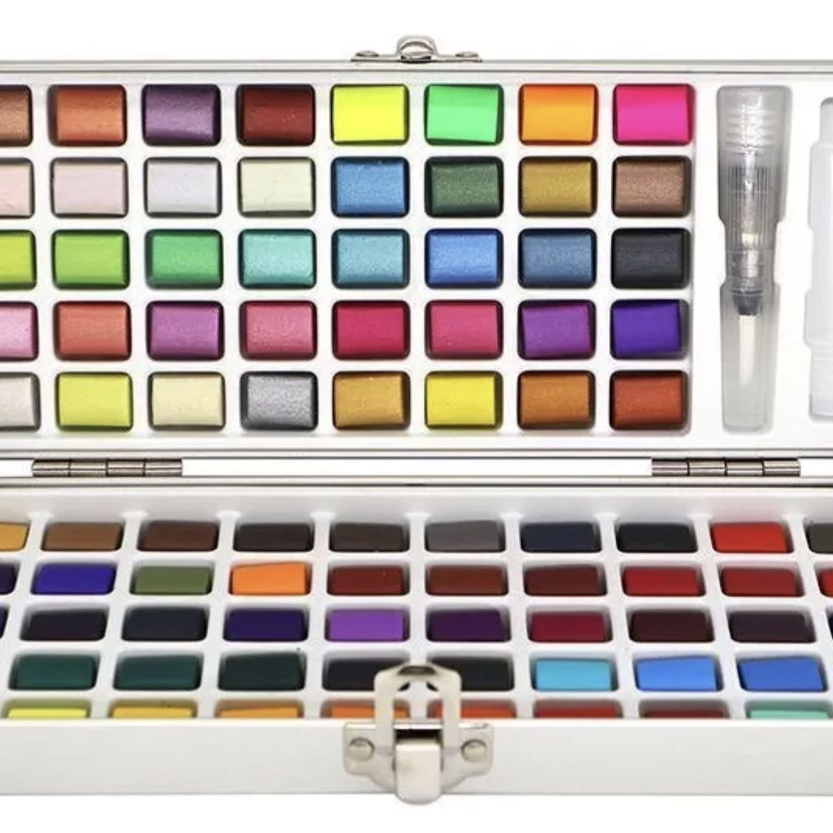 OKAY - Set Acuarela Pastilla Profesiona 90 Colores Pastel Metalico