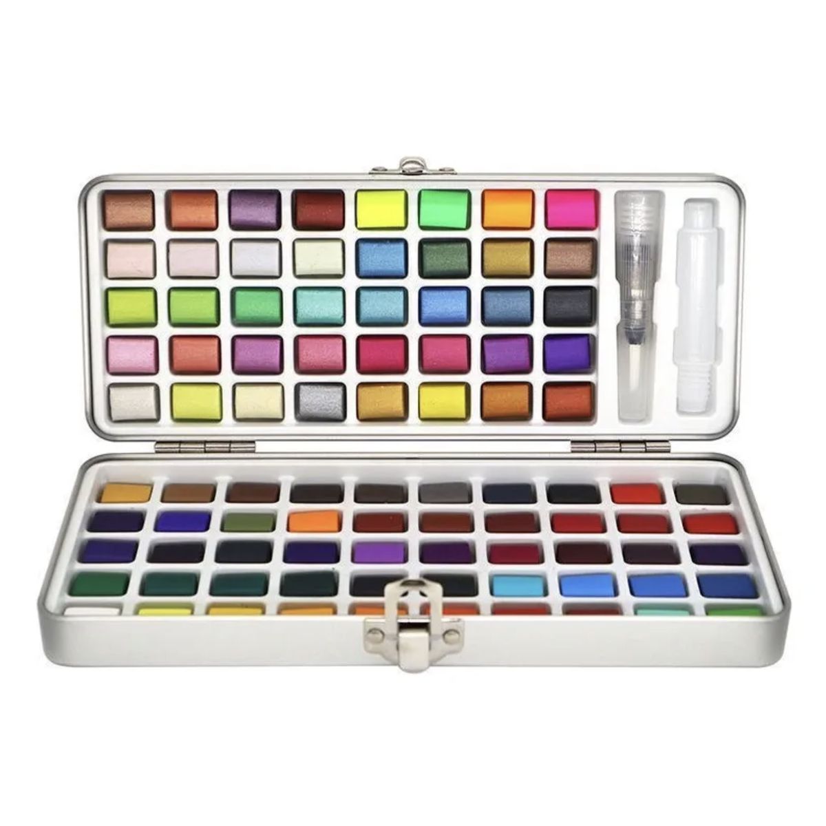 OKAY - Set Acuarela Pastilla Profesiona 90 Colores Pastel Metalico