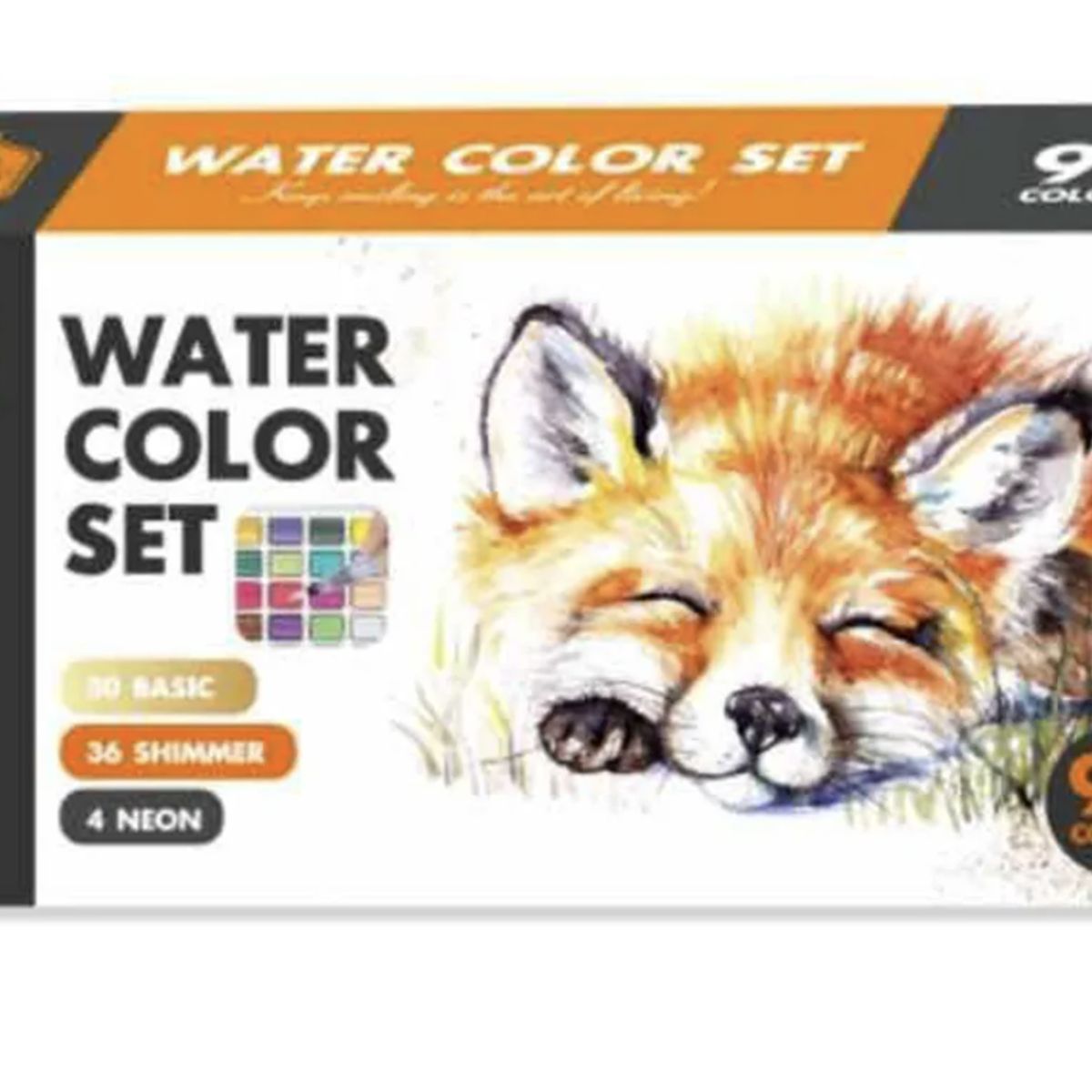 OKAY - Set Acuarela Pastilla Profesiona 90 Colores Pastel Metalico