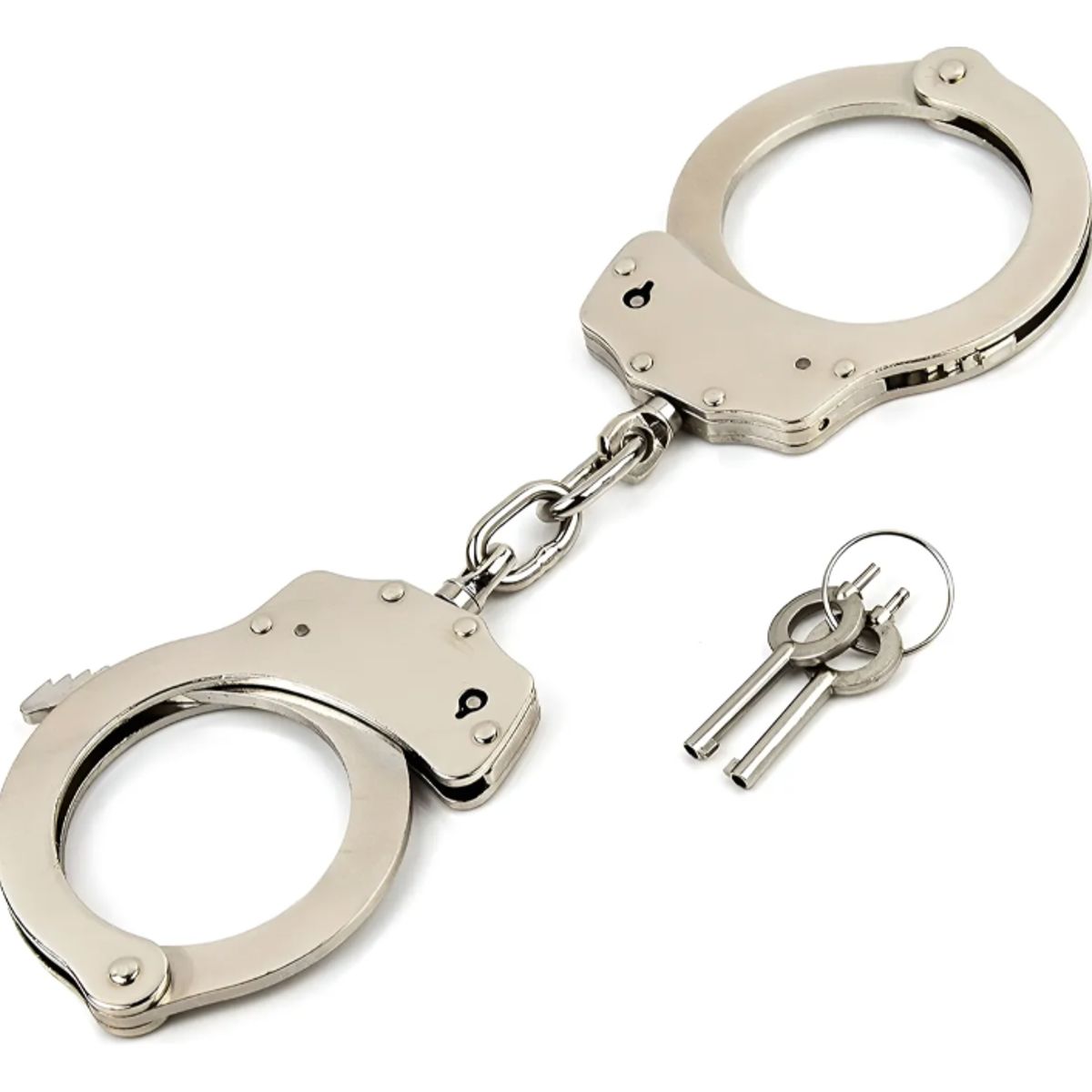 GENERICO - Esposas Policiales Seguridad Militar Metalica Firme Plateado